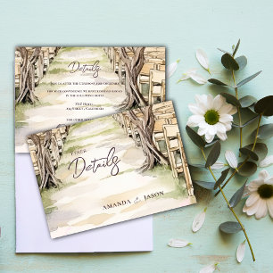 Winery Rustic Chic Grapevine Wedding Details Enclosure Card