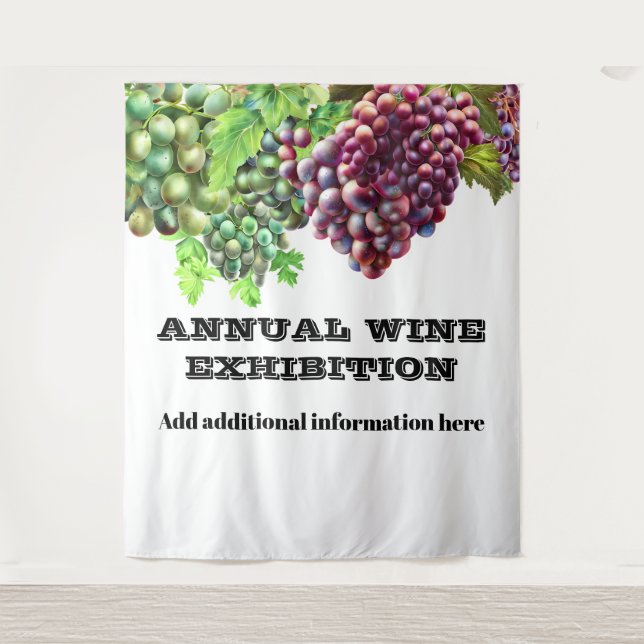 Winery vineyard grape exhibition wine show tapestry (Front)