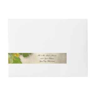 Winery Vineyard Grape Leaf Foliage Vintage Wedding Wraparound Address Label