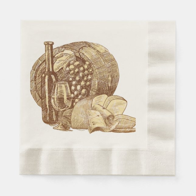  Winery Vineyard  Grapevine  Napkin (Front)