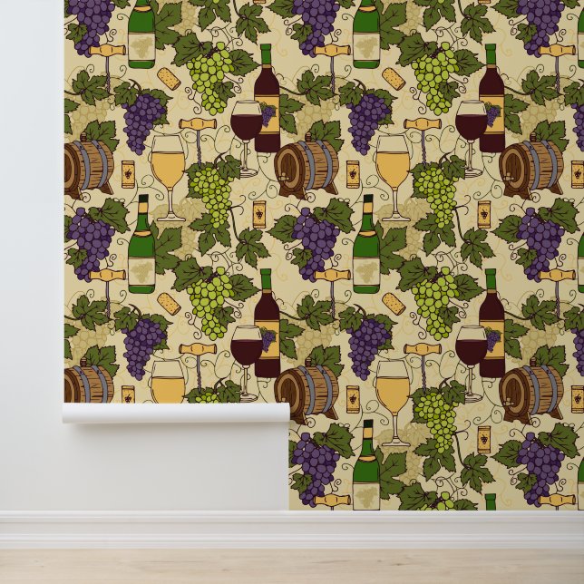 Winery Vineyard Grapevines and Wine Bar Wallpaper (Application)