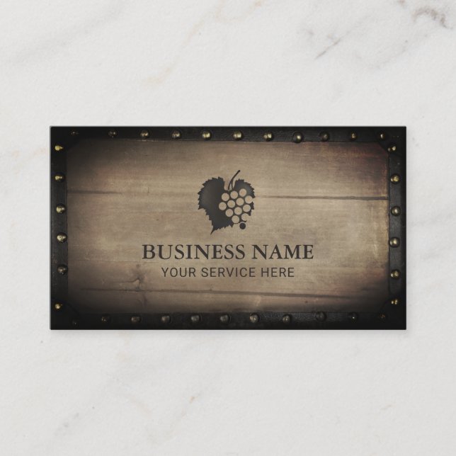 Winery Vineyard Wine Maker Vintage Framed Business Card (Front)