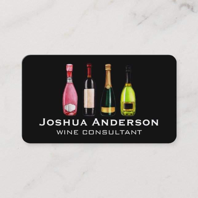 Winery | Wine Selection Business Card (Front)