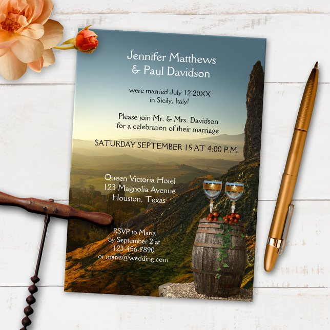 Winery Wine Themed After Wedding Invitation (Creator Uploaded)