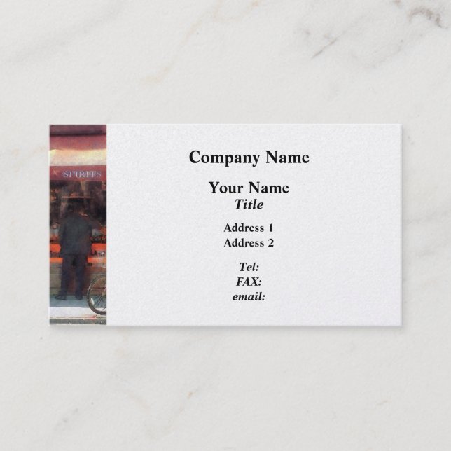 Wines and Spirits Greenwich Village Business Card (Front)