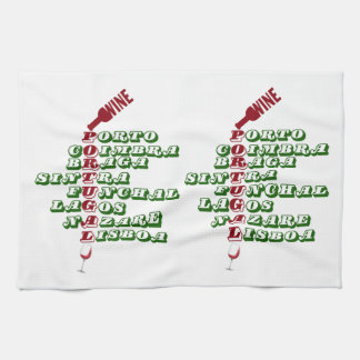 Wines of Portugal Portuguese Wine All-Over Print Tea Towel