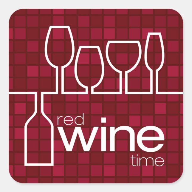 WineTime Square Sticker (Front)