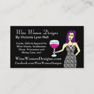 WineWomenDesigns.com featuring Wine Vixen Business Card