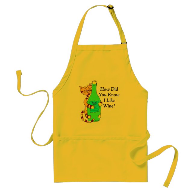 Wineycat, How Did You Know I Like Wine? Apron (Front)
