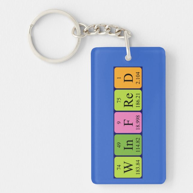 Winfred periodic table name keyring (Front)