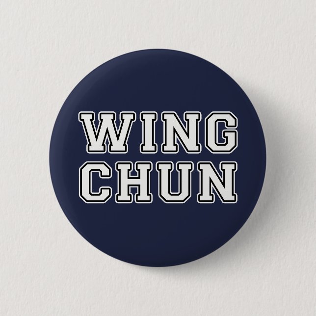 Wing Chun 6 Cm Round Badge (Front)