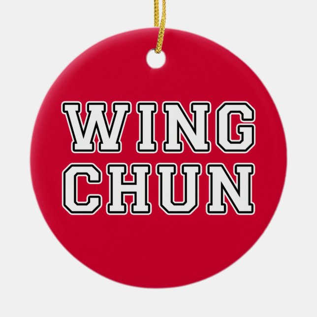 Wing Chun Ceramic Tree Decoration (Front)