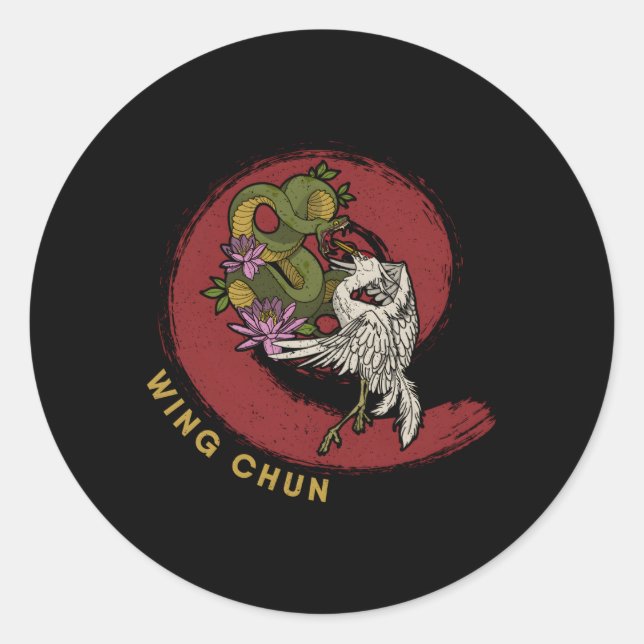 Wing Chun Chinese Mial Mial Karate Classic Round Sticker (Front)