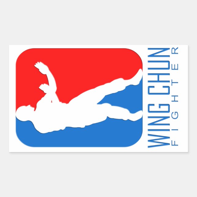 Wing Chun Fighter - Ip Man Linage Rectangular Sticker (Front)