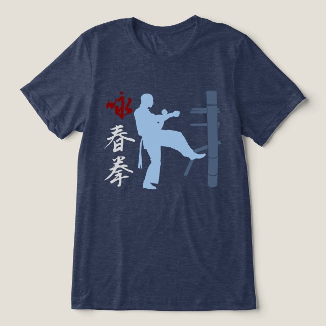 Wing Chun Kung Fu Tri-Blend Shirt (Design Front)