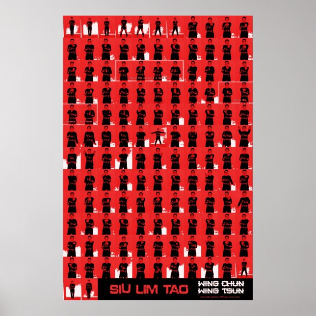 Wing Chun Siu Lim Tao Red Poster (Front)