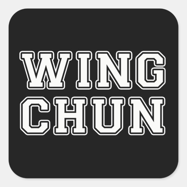 Wing Chun Square Sticker (Front)