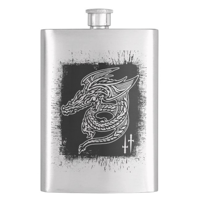 Wing Dragon Classic Flask (Front)