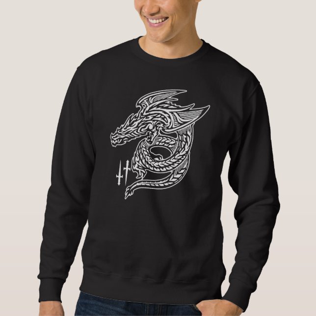 Wing Dragon Men's Basic Sweatshirt (Front)