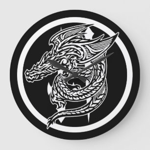 Wing Dragon Round (Large) Wall Clock