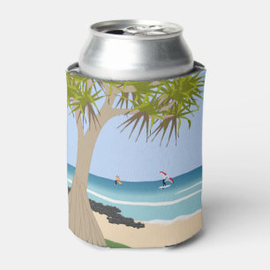 Wing Foil Surfers Pandanus Tree at the Beach Can Cooler