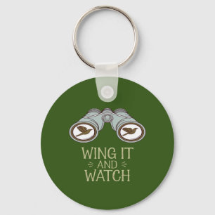 Wing It and Watch Birdwatching Nature Adventure Key Ring