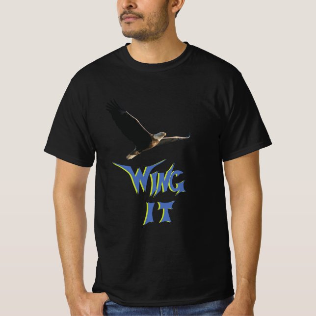 Wing It Black T-Shirt (Front)