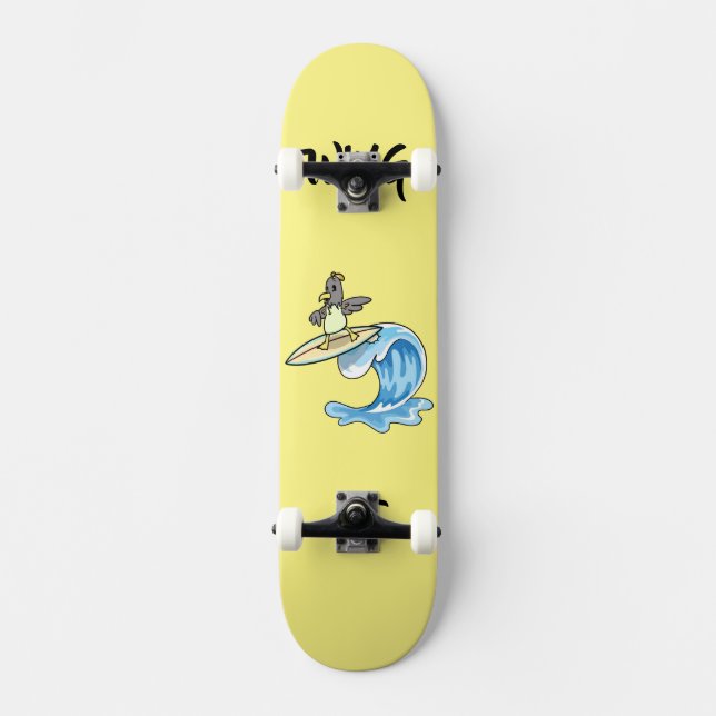 WING IT SURFING DUCK SKATEBOARD DECK (Front)