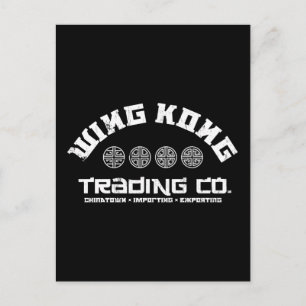wing kong trading co. big trouble in little china postcard