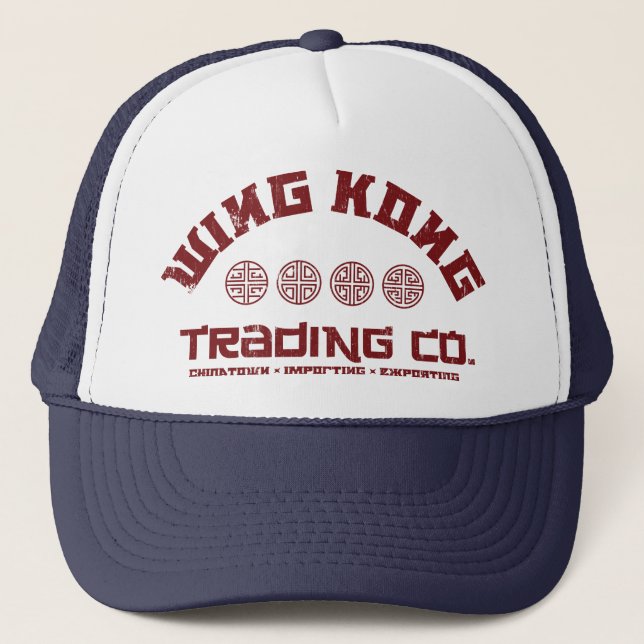 wing kong trading co. big trouble in little china trucker hat (Front)