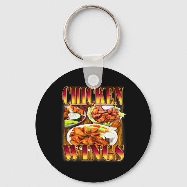 Wing Lover Bootleg Rap Cds Aesthetic 90s Funny Chi Key Ring (Front)
