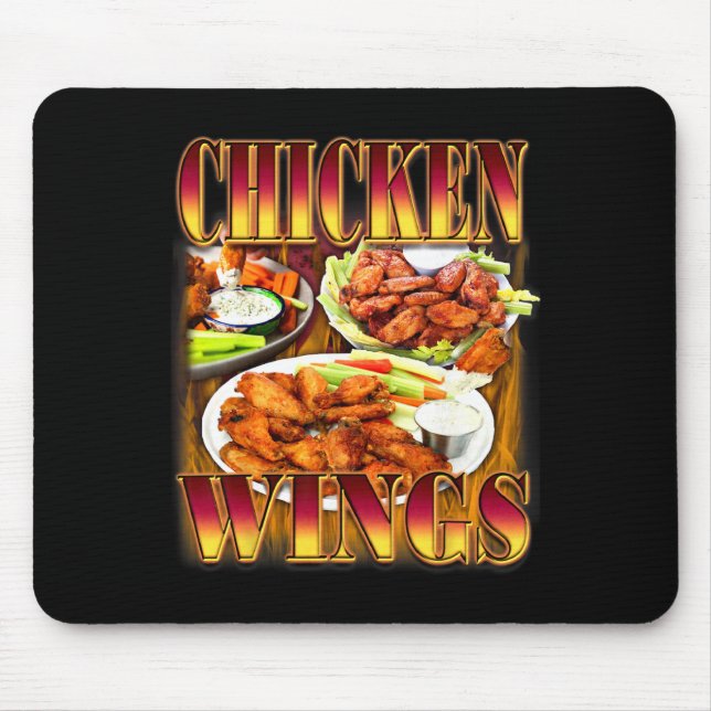 Wing Lover Bootleg Rap Cds Aesthetic 90s Funny Chi Mouse Pad (Front)