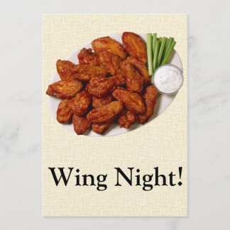 Wing Night Invitation