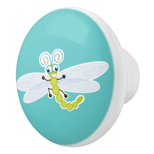 Wing-Nutz™_Dragonfly (Skeeter)_sweet & fun decor Ceramic Knob (Right)