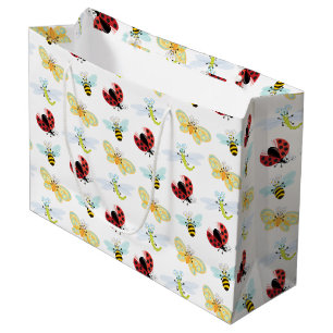 Wing-Nutz™_Fluttering Buddies_pattern_party size Large Gift Bag