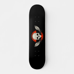 Wing Skull - ORANGE Skateboard