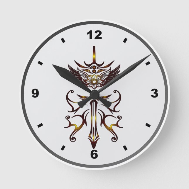 Wing Sword Clock (Front)