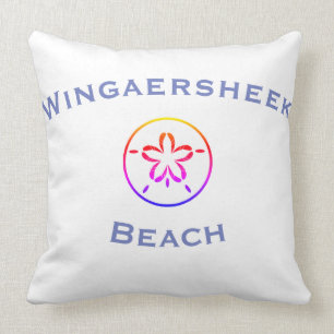 Wingaersheek Beach Longitude/Latitude Throw Pillow