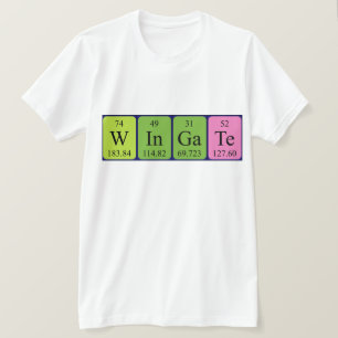 Wingate periodic table name shirt