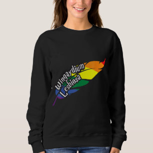 Wingaydium Lesbiosa Hearts Flag Lgbt Gay For Pride Sweatshirt