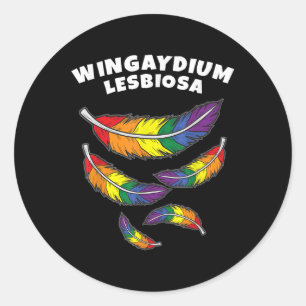Wingaydium Lesbiosa _ Lgbtq Support For Gays And L Classic Round Sticker