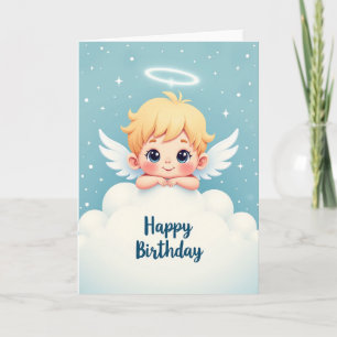 Winged Angel Birthday Card