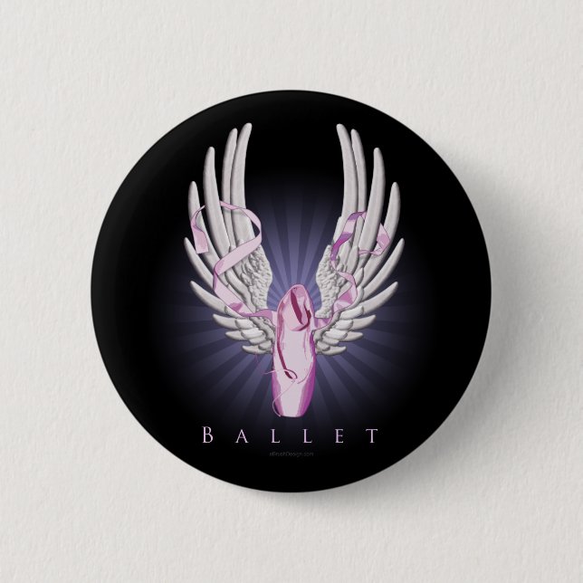Winged Ballet (Dance) 6 Cm Round Badge (Front)