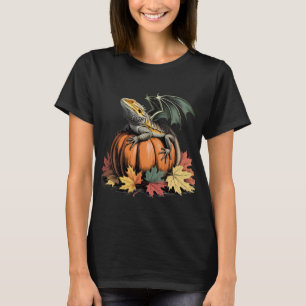 Winged Bearded Dragon on Pumpkin T-Shirt