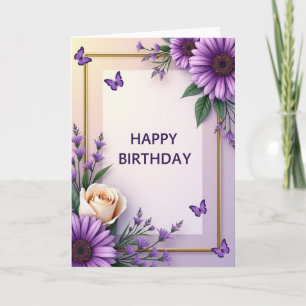 Winged Bloom Birthday Card