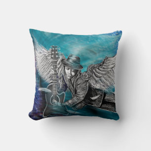 Winged Blue Strings Cushion
