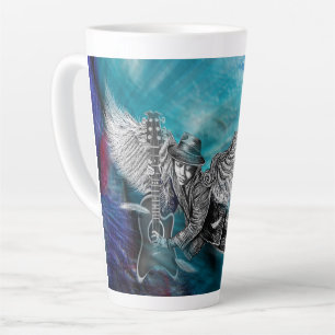 Winged Blue Strings Latte Mug