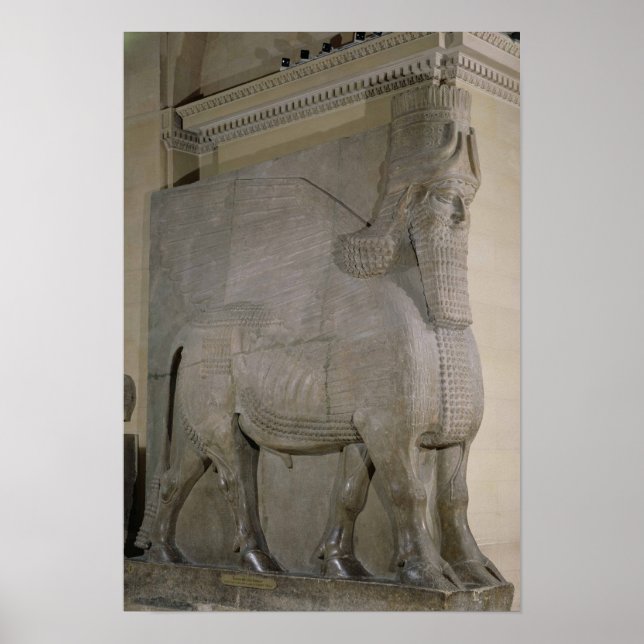 Winged bull at a facade of King Sargon II's Poster (Front)
