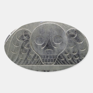 winged death cemetary stone sticker