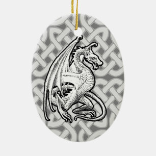Winged Dragon Ceramic Ornament